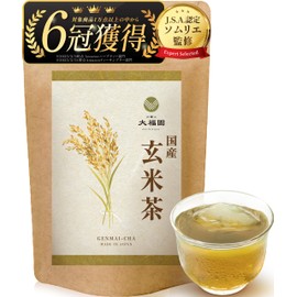 Daifukuen Brown Rice Tea, Made in Japan, Additive-free, Tea Bags, Brown Rice, 40 Packets (0.1 oz (4 g) x 40 Packs)