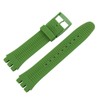 MMBAY Rubber 17MM Green Watch Strap Compatible Swatch Watch Band
