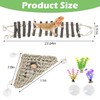 BNOSDM Reptile Hammock Reptile Wooden Ladder Bridge Bearded Dragon Hammock