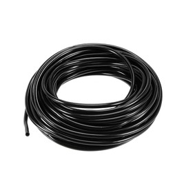 sourcing map 33ft Drip Irrigation Hose PVC Vinyl Tubing, 1/8"(3mm) ID 4mm OD Black Water Hose