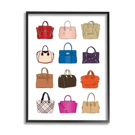 Stupell Industries Glam Designer Bags Fashion Forward Purse Chart