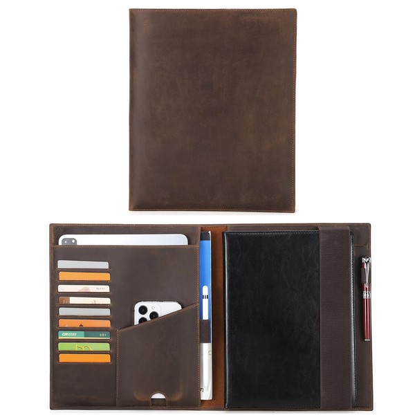 Hiram Leather A4 Notebook Case Multifunctional Genuine Leather A4 Sketchbook