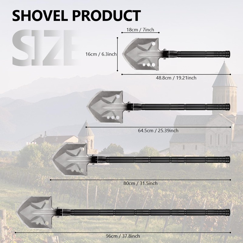 aiGear Camping Shovel Axe Outdoor Survival Tool Set for Camping