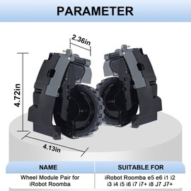 Garbage fighter Left and Right Wheel Module Pair for iRobot Roomba I&E Series I7 I7+ I8 I8+ I6 I6+ I4 I3 I3+ J7 E5 E6 E7 Series Vacuum Cleaner