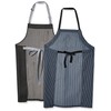 Chef Code Unisex-Adult's Pair of Denim Bib Aprons, Dark-Gray/Blue, One