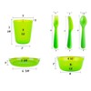 Cuddly Hippo Kids Plastic Dinnerware Set of 72 Multi Color