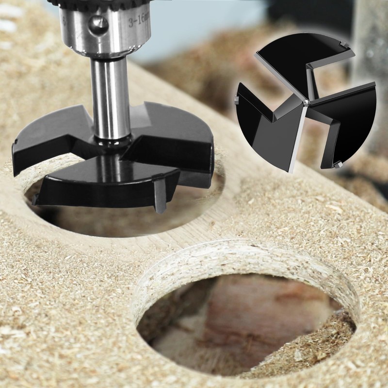 hsawbit 27mm forstner drill bit, Triple-Flute Carbide Tipped Forstner Bit