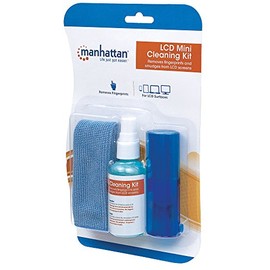 Kit de Limpieza Manhattan para Pantallas LCD 60 ml Limpiador para TV Laptop Monitor Celular y Pantallas con Paño de Microfibra y Cepillo Antiestático 421010