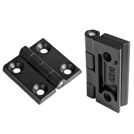 4 Hinges 40 x 40 mm Made of Zinc Metal for Screw-On - for Doors Flaps Lid Ideal for Use with T V Slot Profiles | 3 Sizes to Choose From