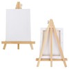 Belle Vous Mini Canvas with Wooden Picture Holder Stand Table