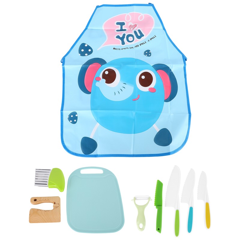 Kids Baking Knife Set Paring Knife Cutting Board Potato Chipper