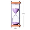 Large Hourglass Timer 60 Minute, Decorative Wooden Sandglass, Purple