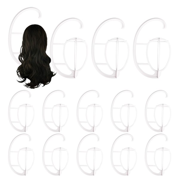 KUKLIPJIM 14 Pack 15.4 Inch Wig Hanger, Hanging Wig Stand