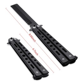 Practice Butterfly Comb, Professional Training Comb, Metal Folding Practice Tool, Portable And Multifunctional, Hair Styling Tools For Sport Outdoor Use