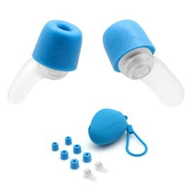 Eartune Live Foam Ear Plugs - Ultra Comfortable Memory Foam, Hi-Fi Sound, 23dB Noise Reduction, Color-Matching Case, Hearing Protection for Concerts, Festivals, Musicians, Sports, Motorcycle [Blue]
