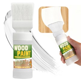 White Paint for Wood, 6.35 oz White Touch Up Paint – All-in-One Water-Based Repair for Furniture, Cabinets, Doors, Trim & Metal