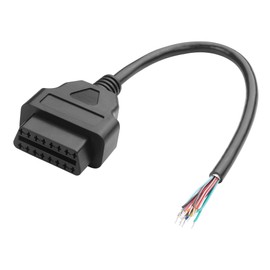YAODHAOD OBD2 Female to Open Pigtail Extension Cable,16Pin OBDII Port Replacement Cable Pigtail Wire, OBD Diagnostic Extension Cable Pigtail for DIY -30cm/12'' (OBD2 Female)