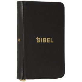 Die Bibel – Schlachter 2000 – Miniaturausgabe (Kalbsleder, flexibler Einband, schwarz, Goldschnitt, Reißverschluss)
