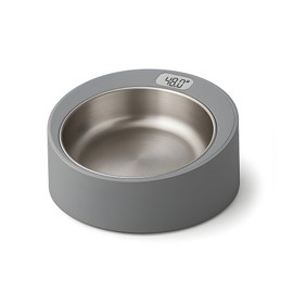 BowlScale Stainless Steel Digital Pet Feeding Bowl – Removable Food-Grade Dish with Built-in Scale, Portion Guide, Non-Slip Base for Dogs and Cats
