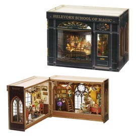 CUTE ROOM Dollhouse for Children, Wooden DIY Miniature Kit 【Fantastic Toy】Also for Magic School Interior Decoration (MINI110)