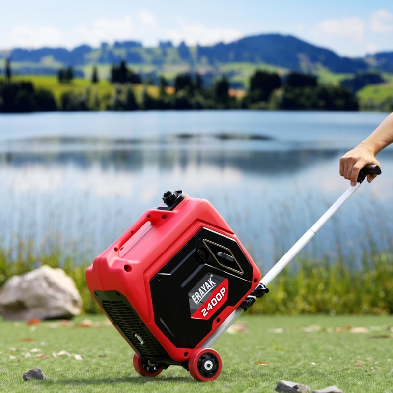 Erayak Wheel Kit For Portable Generators with Extending Telescopic Handle,