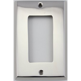 Polished Nickel 1 Gang GFI/Rocker Opening Switch Plate