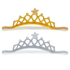 TVSVKWE 2 Pieces Baby Crown Headbands, Baby Dressing Supplies, Creative Cute Headbands, Children'S Hair Accessories, Shiny Hair Accessories.