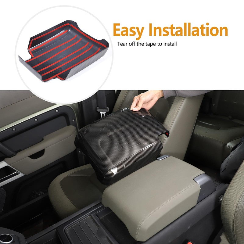 Car Armrest Seat Box Cover Compatible with Land Rover Defender
