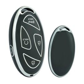 KUNIO Car Key Case Fits Hyundai Ioniq 6 Grandeur GN7 KONA 2023 TPU Key Cover Key Protector Key Case Key Box 5 Buttons Black