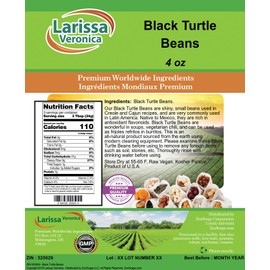 Black Turtle Beans (4 oz, ZIN: 525029) - 3 Pack