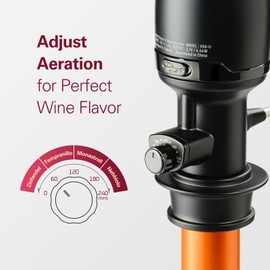 Vinxper Wine Aerator for Instant Decanting - No Waiting Time, Wine Decanter & Wine Dispenser in One, Electric Wine Aerator with One-Touch Pour & Leak-Proof Design, Ideal Dad Gift & Wine Accessories