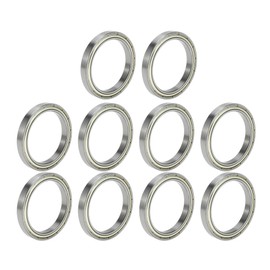 ACROPIX 6811ZZ Deep Groove Ball Bearings P5 55x72x9mm Lubricated Bearings Double Metal Seal Silver Tone Scooter Skateboard Wheel - Pack of 10