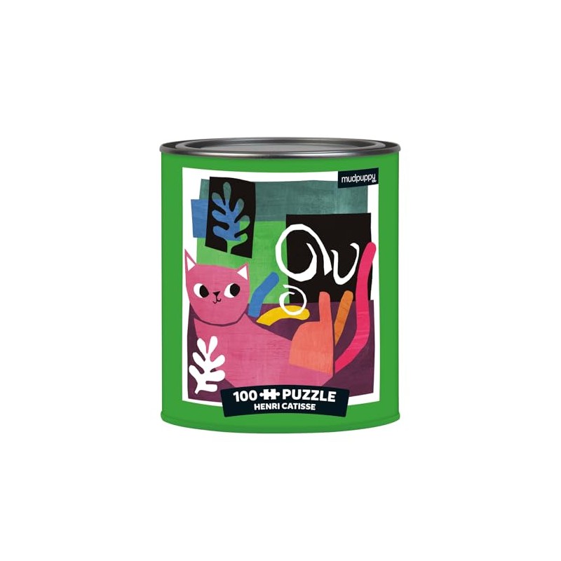Mudpuppy Henri Catisse Artsy Cats - Puzzle de Lata (100