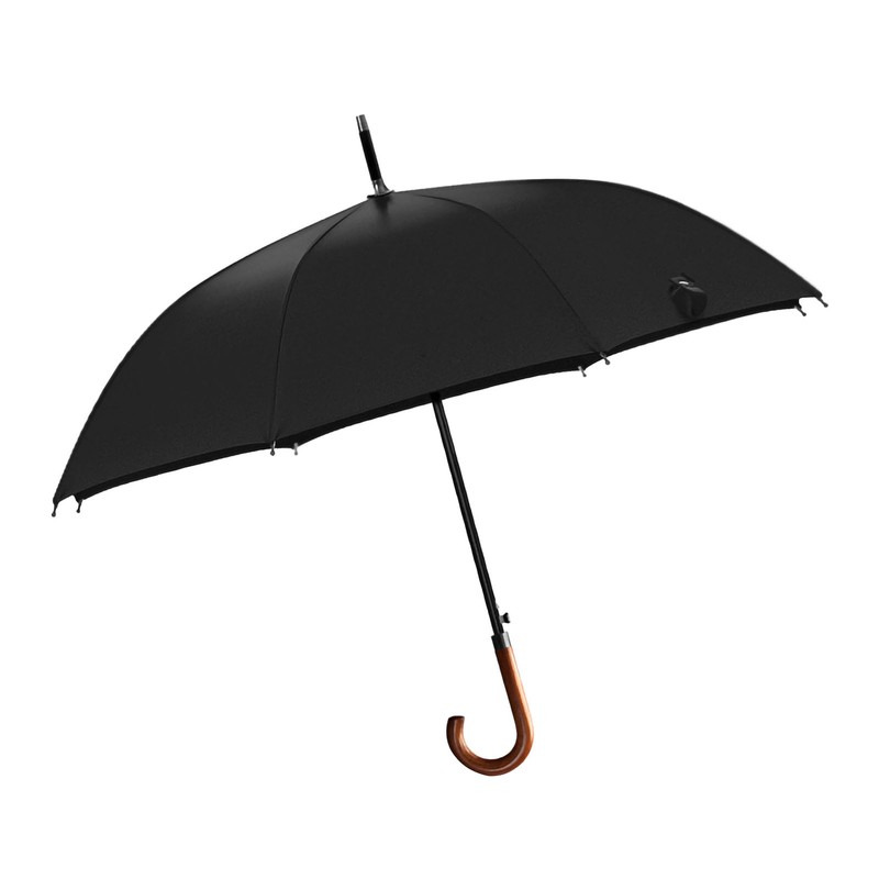 Long Umbrella Long Wooden Handle Windproof Retro Style Water Resistant