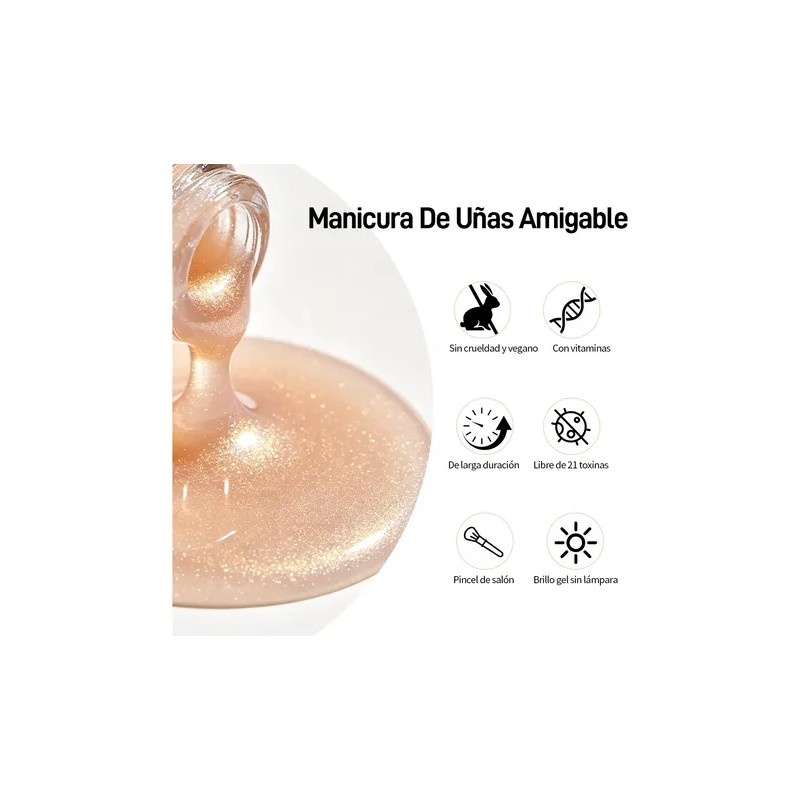 4 En 1 Esmalte De Uñas Geluxe 15ml, Acabado Profesional