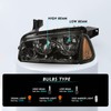 TUSDAR Halogen 4Pcs Headlights Assembly Set for 2006-2010 Dodge Charger