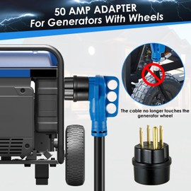 BOYISEN 50 Amp Generator Cord 15FT and Power Inlet Box Kit, 125/250V NEMA 14-50P to SS2-50R Generator Extension Cord, 50Amp Pre-drilled Generator Inlet Box with Cable Waterproof Combo Kit, ETL Listed