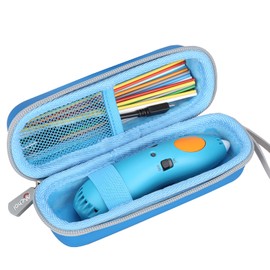 Mchoi Shockproof Carrying Case Suitable for 3Doodler Start+ Essentials (2023) 3D Pen Set for Kids, Organizer Holders for 3D Printing Pen, Plastic Refill Blister and USB Charger, Case Only