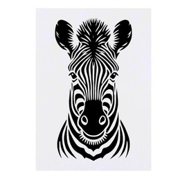 'Zebra Face' Temporary Tattoo - Water Resistant, Skin-Safe, Non-Toxic Transfer (TO00083439)