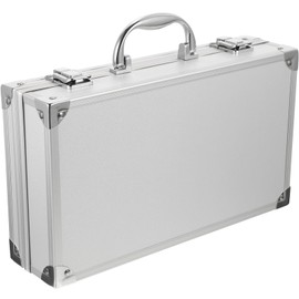 Generic Aluminum Hard Case Briefcase: Aluminum Briefcase with Lock Metal Hard Case with Foam for Tools and Valuables