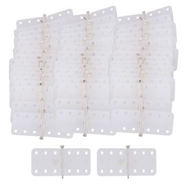 Mxfans 50PCS RC Aircraft Fixed Hinge 25x11mm Plastic & Metal Easy Installation Beige