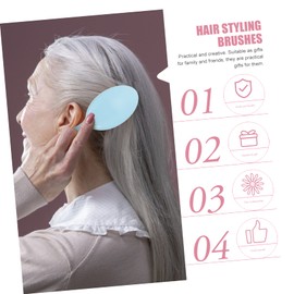 Outanaya 2pcs Travel Hair Combs Cushion Detangling Brushes for Women Macaron Scalp Massagers for Hair Types Comfortable Grip