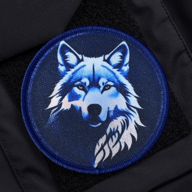 Blue Wolf Tactica - Parche con diseño de gancho y