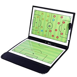 Wrzbest Soccer Football Tactic Board Coach's Coaching Strategy Clipboard Foldable Dry Erase Whiteboard