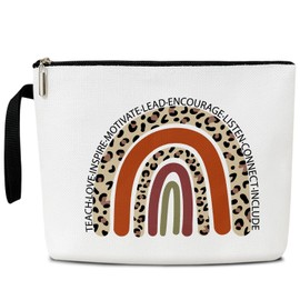 Teacher Bags, Teacher Gifts Teacher Survival Kit, Teacher Appreciation Gifts Teacher Gifts For Women, Cosmetic Bag Zipper Travel Organizer Toiletry Pouch -034