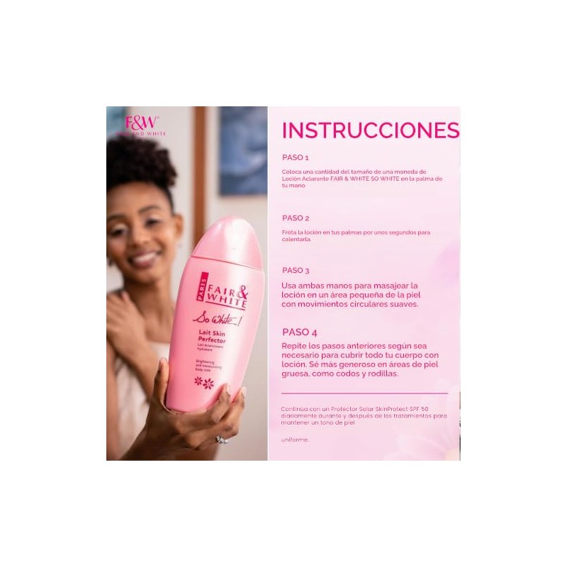 FAIR & WHITE SO WHITE LAIT SKIN PERFECTOR BRIGHTENING &