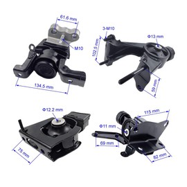4PCS Engine Motor & Trans Mount Set Compatible with Pontiac Vibe 1.8L FWD 2009 2010 Corolla / Matrix 1.8L 2009 2010 2011 2012 2013 with Automatic Trans Mount for A62015 A62023 A62027 A62022