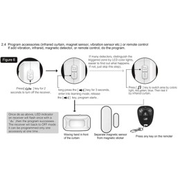 SuperInk 1 Set (1 Sensor,1 Alarm,1 Remote Controller) Remote Wireless PIR Motion Detector Alert Multi-Function Sensing Door Bell Gate Entry Welcome Chime Doorbell Burglar Security Alarm