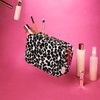 Victoria Green Large Makeup Bag Leopard Tan