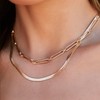 Hipwope 14K Gold/Silver Plated Snake Chain Necklace，Herringbone Necklace For Women
